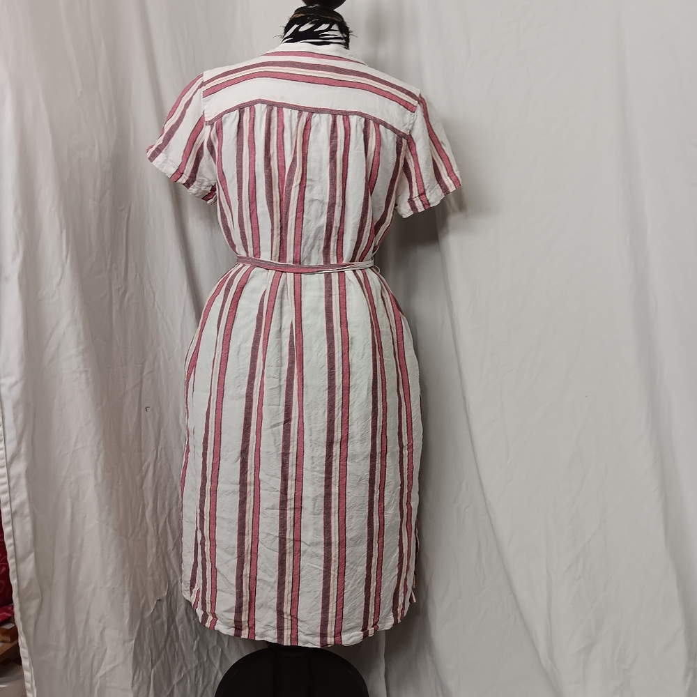 Loft Summer Spring Button Down Striped Dress - image 7